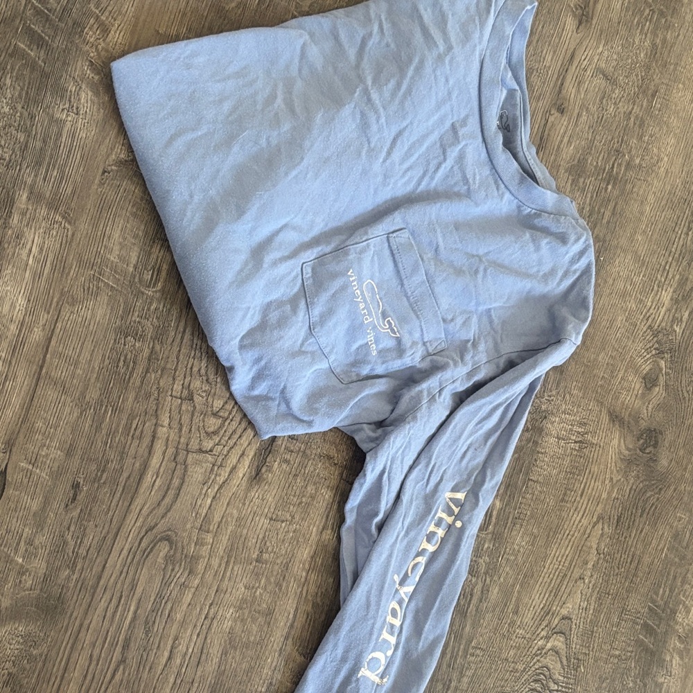 Vineyard Vines Sky Blue Pocket Tee